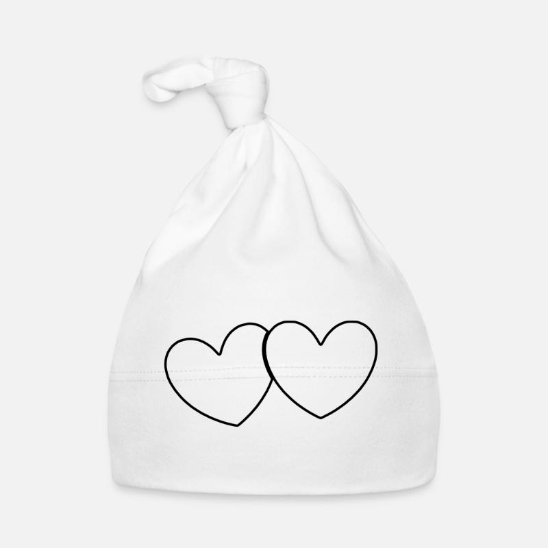 Black Heart Gift Organic Baby Cap