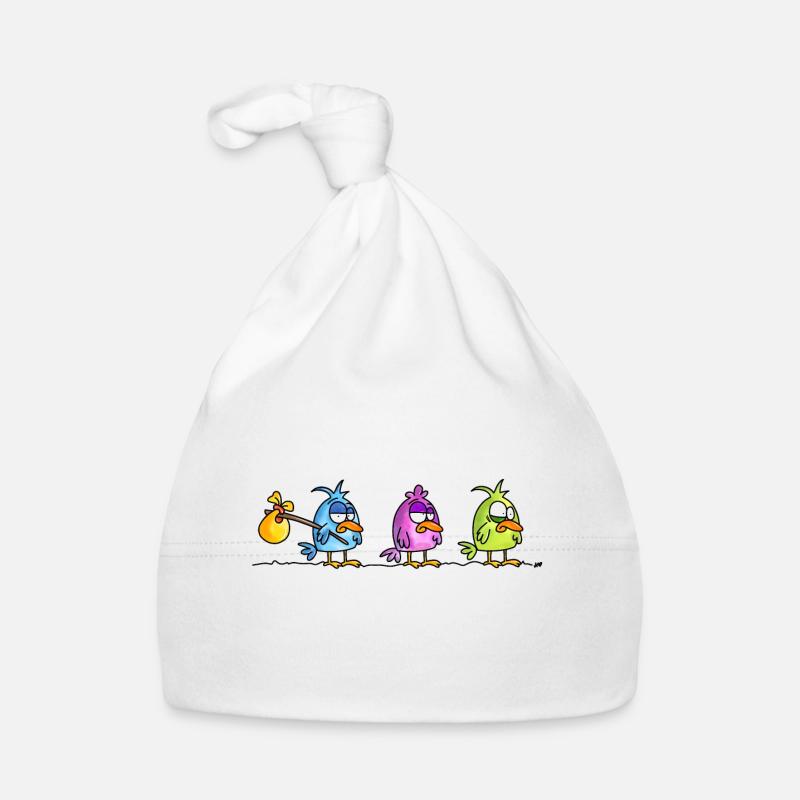 Die Wandervögel - Baby Bio-Mütze - Weiß