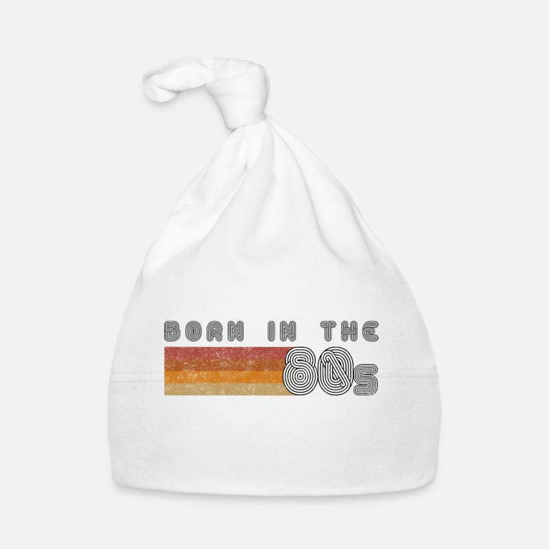 Né dans les années 80 - Bonnet bio Bébé - blanc