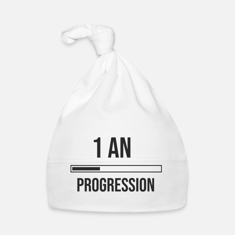 bar de progrès anniversaire un an 1 an bébé Bonnet bio Bébé