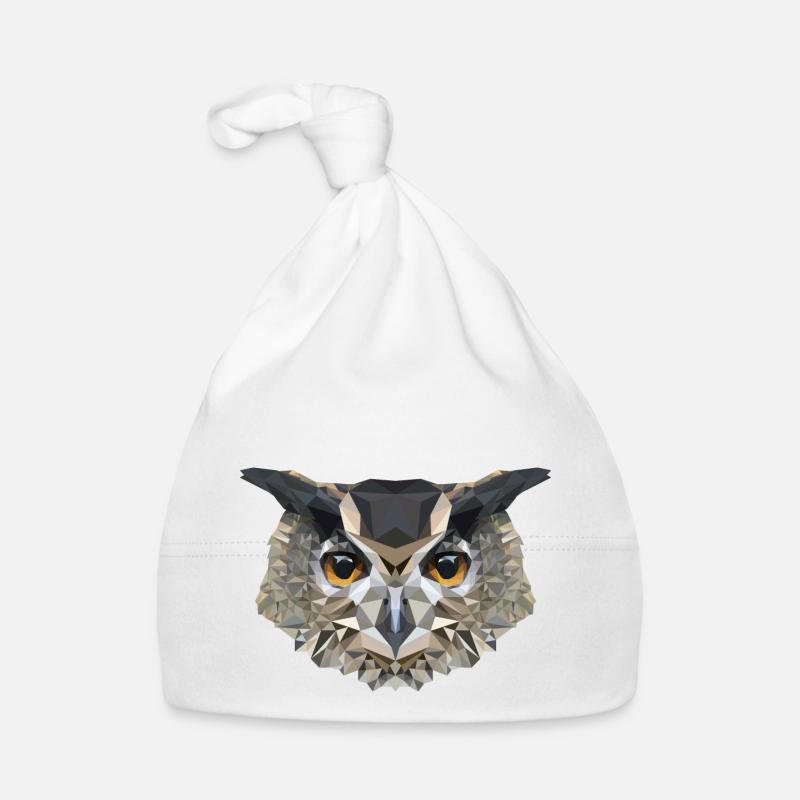 Owl Polygon Owl Organic Baby Cap