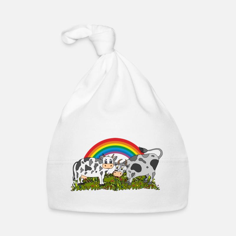 Vache et taureau Bonnet bio Bébé