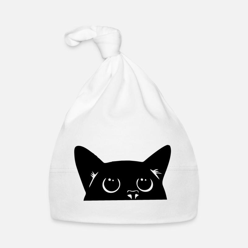schwarze Katze, süße Katze Baby Bio-Mütze