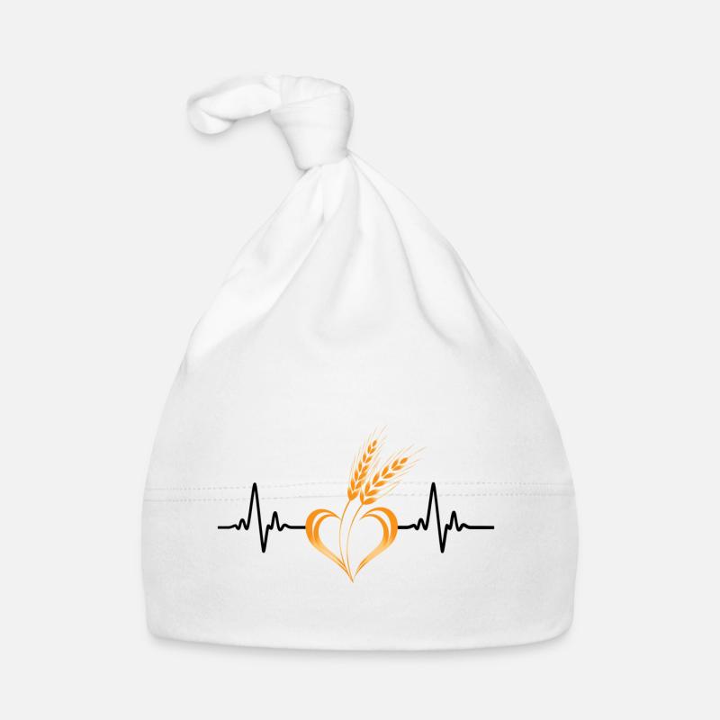 Love Getreide mit Herzfrequenz Baby Bio-Mütze