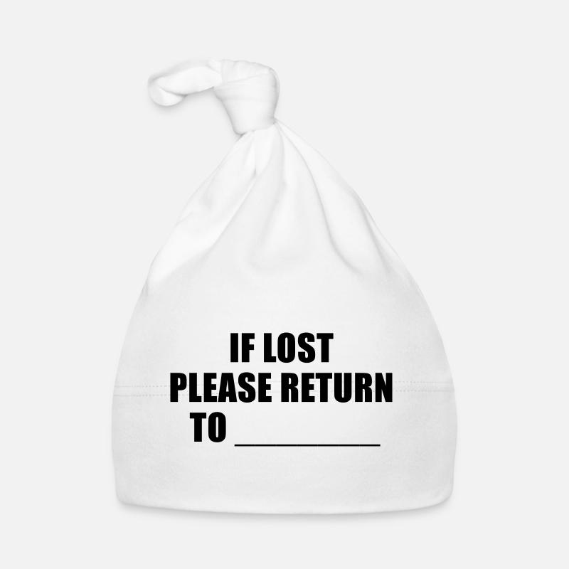 if lost please return to Baby Bio-Mütze
