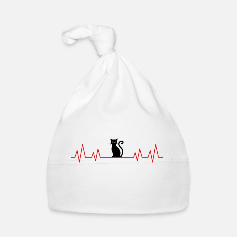 Chat Heartbeat Heartbeat Cat Gueule de bois Bonnet bio Bébé