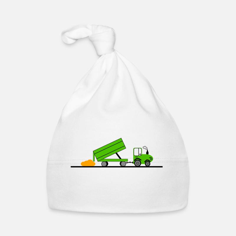 Traktor - Baby Bio-Mütze - Weiß