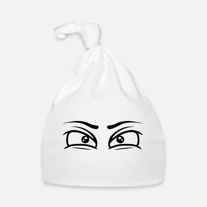 Yeux concentrés regard Bonnet bio Bébé