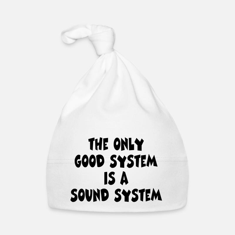 good system . sound systen - Baby Bio-Mütze - Weiß