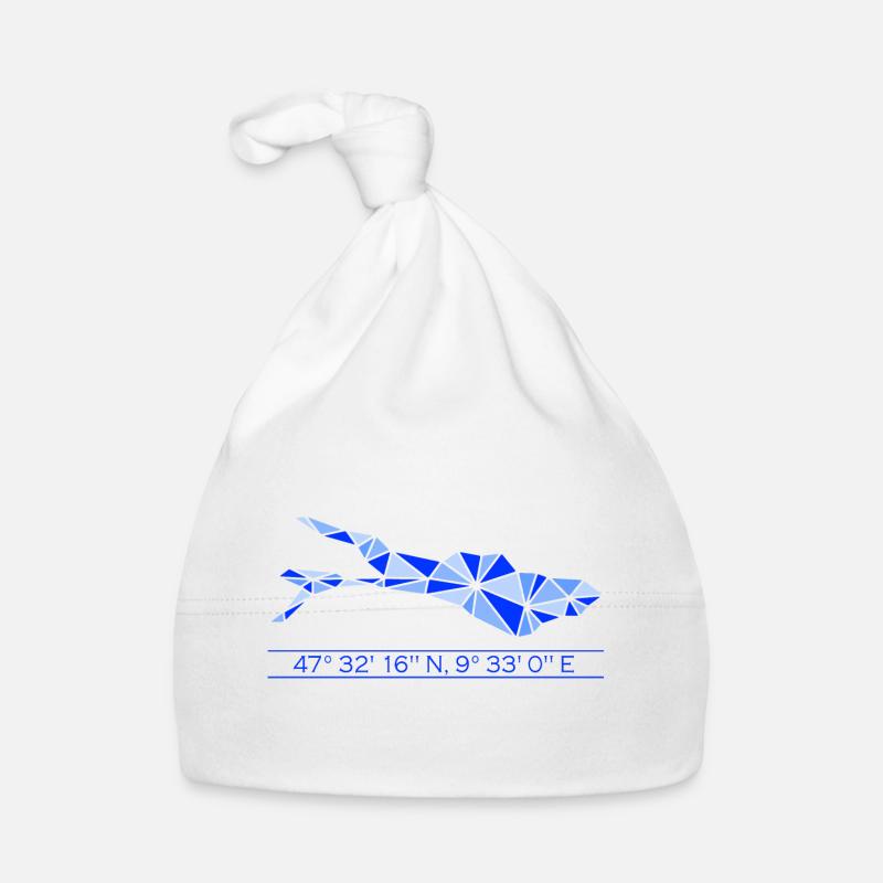 Lake Constance | Coordinates | Blue Organic Baby Cap