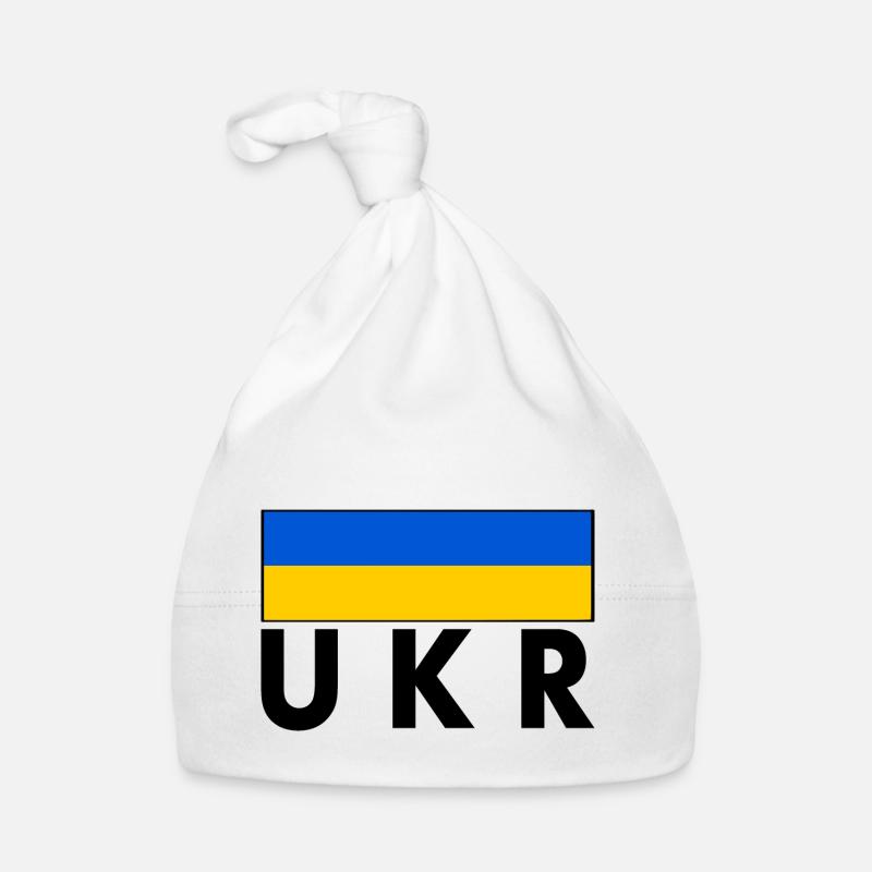 Ukraine - Bonnet bio Bébé - blanc