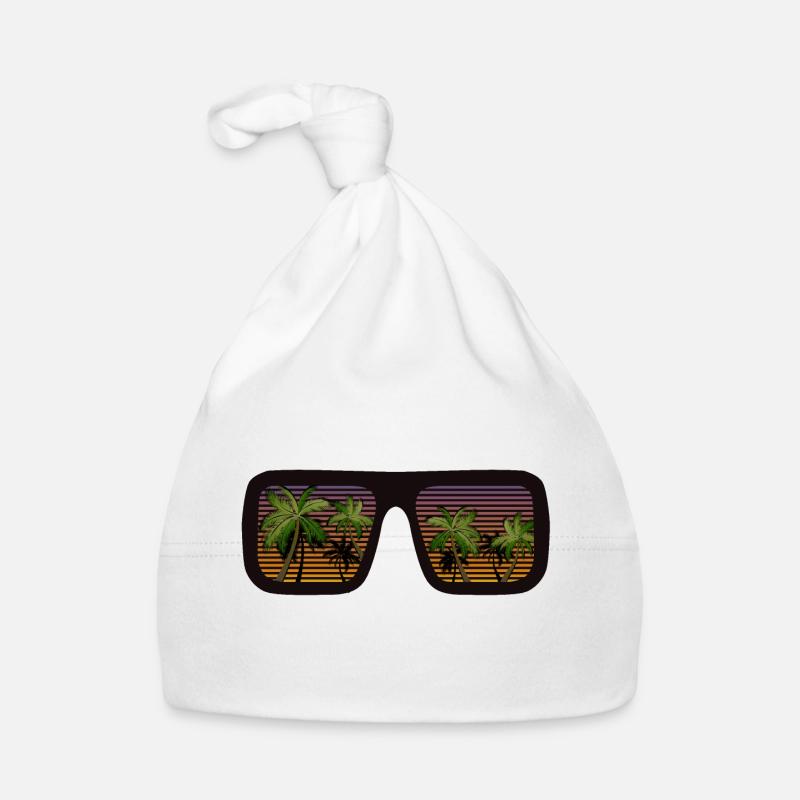 sunglasses sunglasses palm tree holidays Organic Baby Cap