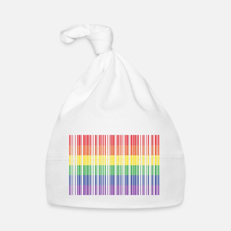 Love is Love | Barcode | Regenbogen Baby Bio-Mütze