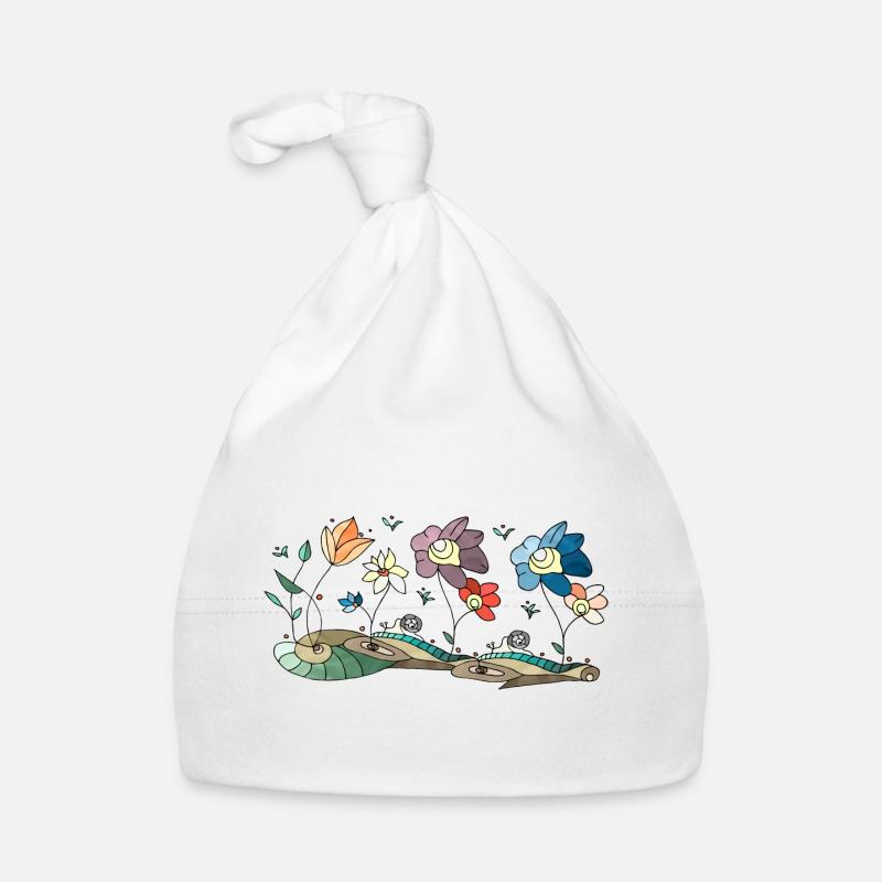 Blumen Baby Bio-Mütze