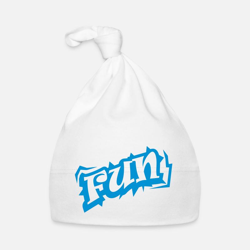 Fun Word Text Logo Organic Baby Cap