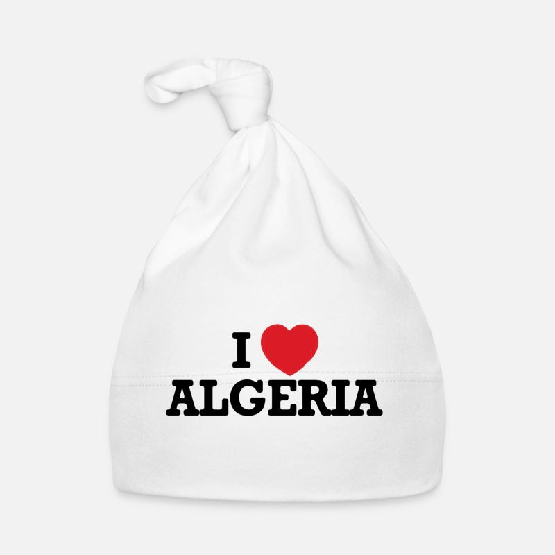I love Algeria - Bonnet bio Bébé - blanc