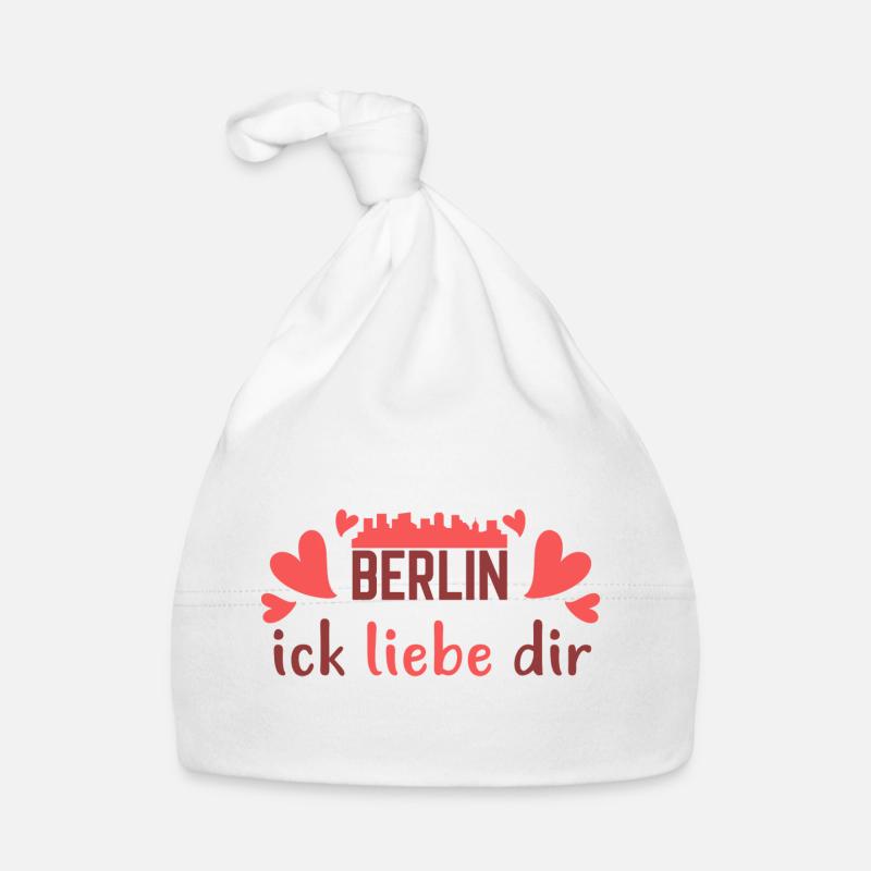 Berlin Ick Liebe Dir Berliner Schriftzug Spruch Baby Bio-Mütze