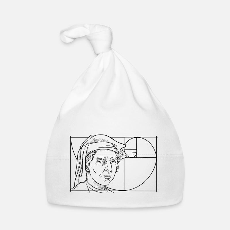 Leonardo Fibonacci Mathematician Math Series Follow Organic Baby Cap