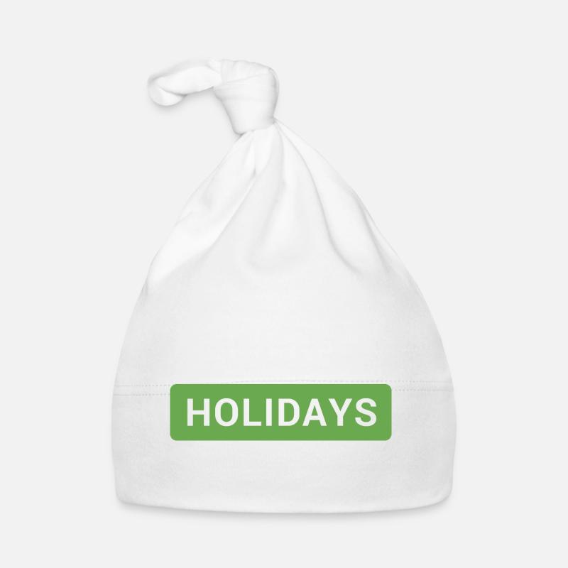 I hate holidays - Organic Baby Cap - white