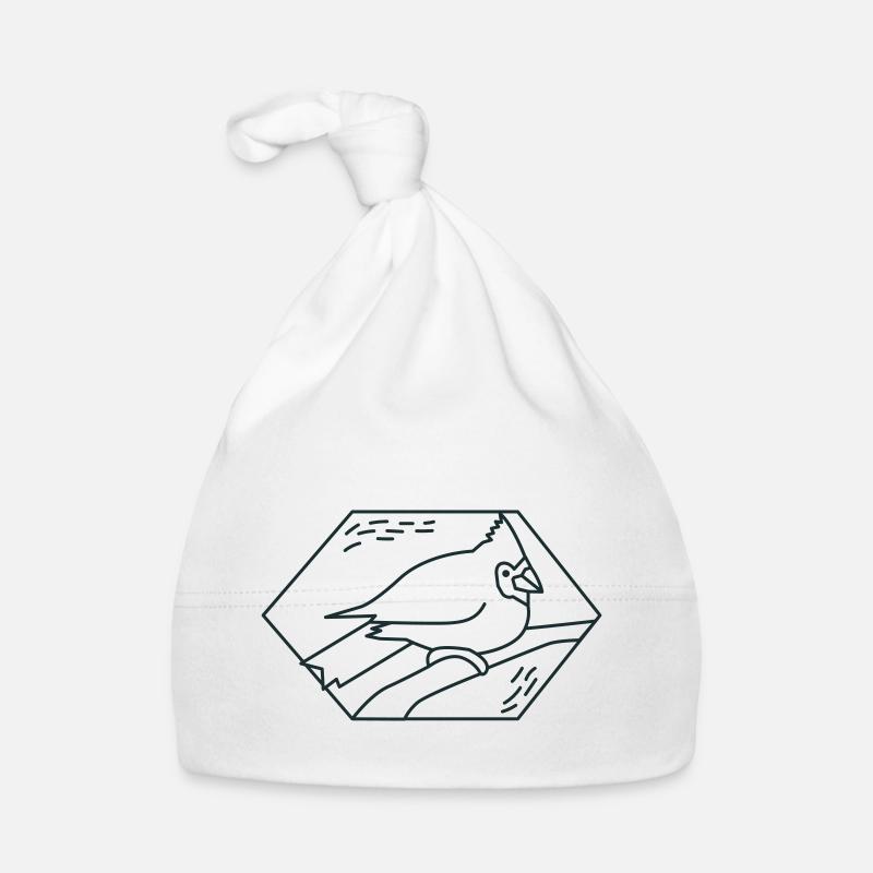 Diamond cardinal bird Organic Baby Cap