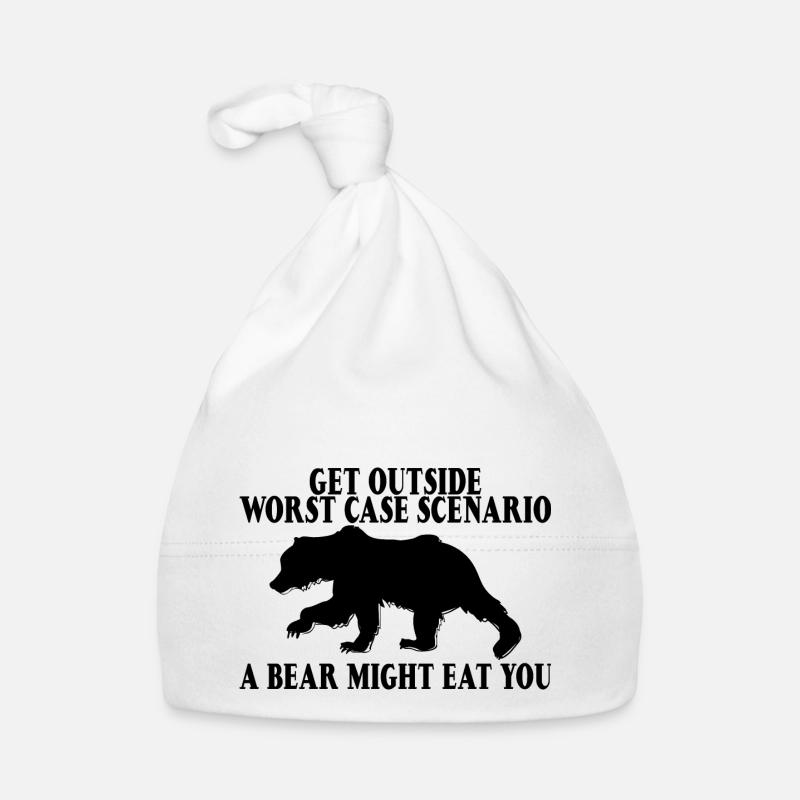 Get Outside, Worst Case Scenario, A Bear Eats You9 Organic Baby Cap