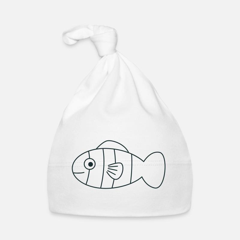 Round dopey fish Organic Baby Cap