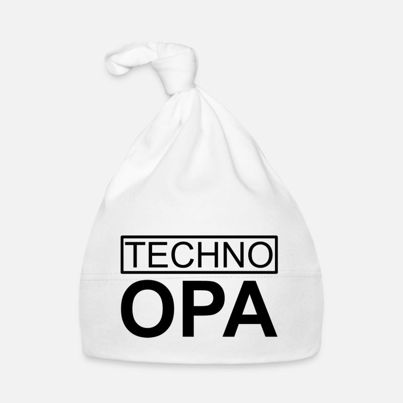 >>Techno Opa<< is never too old for techno! Baby Bio-Mütze