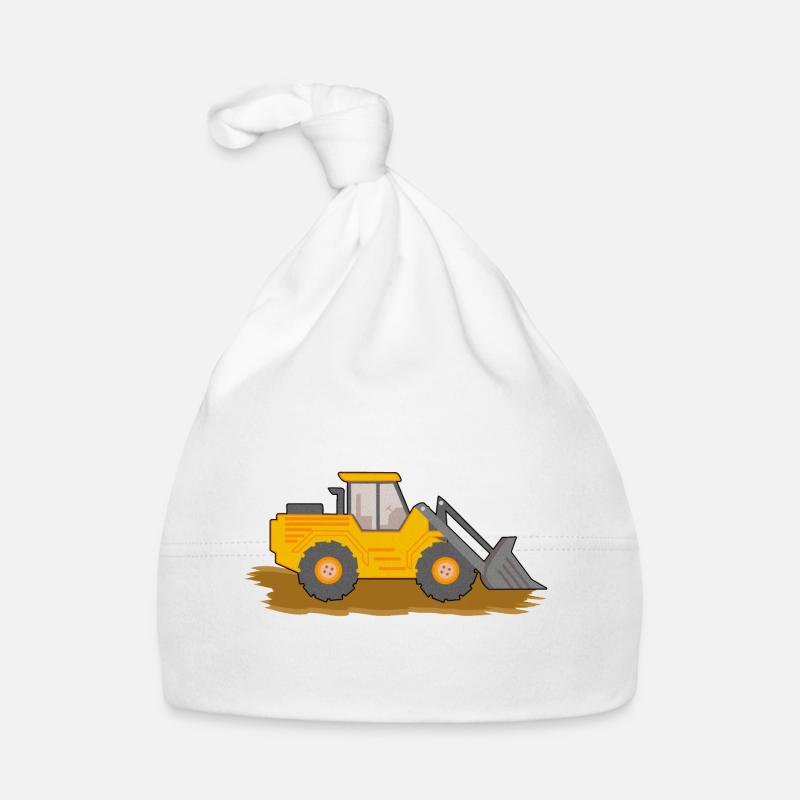 Excavatrice Chantier de construction Ouvrier de construction Construction Terre I Cadeau Bonnet bio Bébé