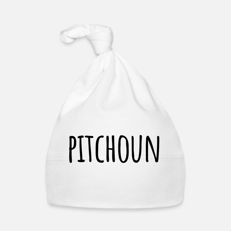 Pitchoun petit enfant expression occitan - Bonnet bio Bébé - blanc