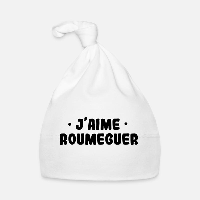 J'aime roumeguer expression Aveyron - Bonnet bio Bébé - blanc