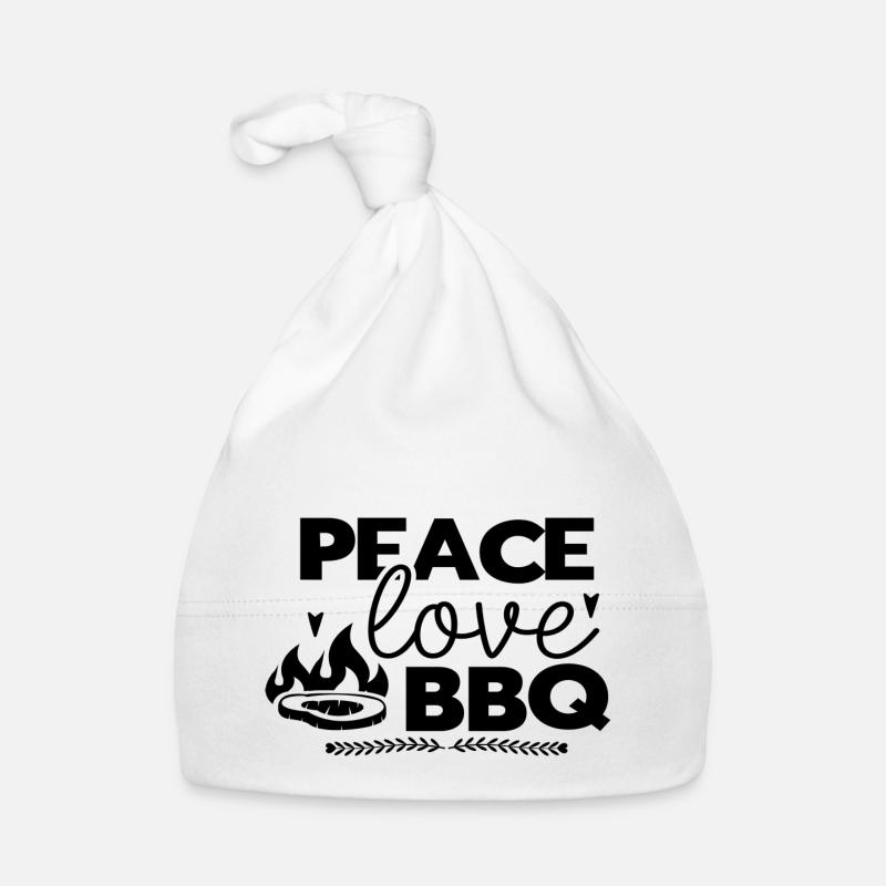 Peace Love BBQ Organic Baby Cap