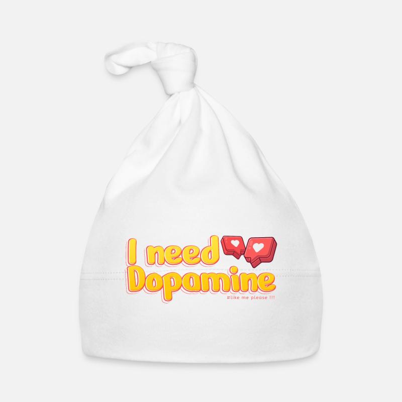 i need Dopamine - Bonnet bio Bébé - blanc