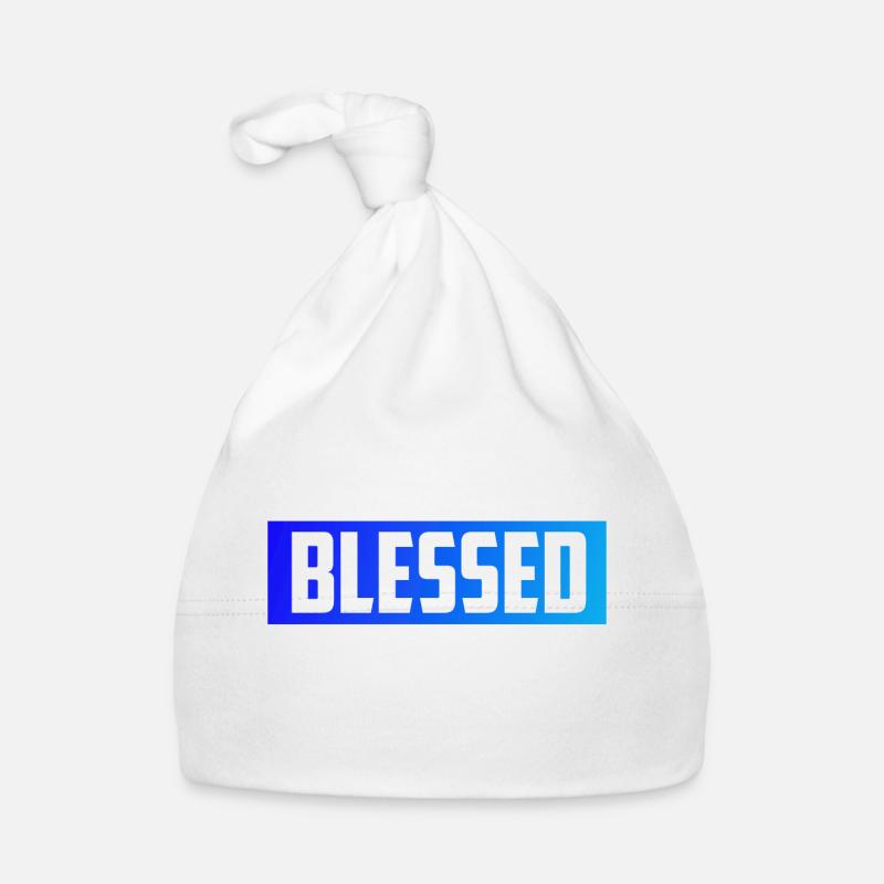 Béni heureux et content! Bonnet bio Bébé