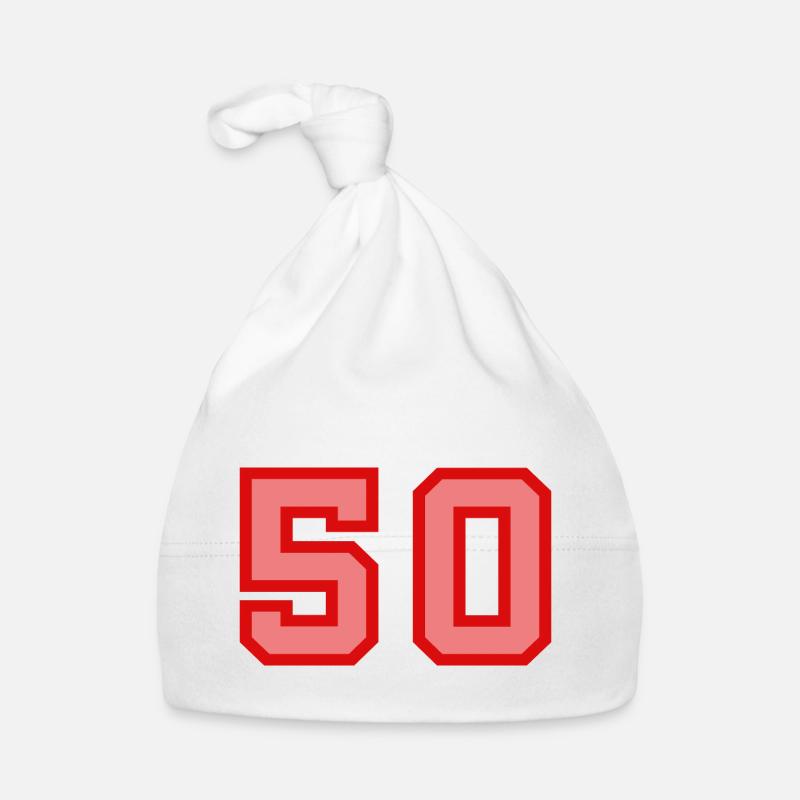 Coole Retro Retrostyle Jersey Nummer Rückennummer Baby Bio-Mütze