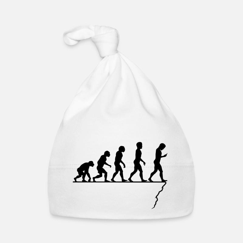 Evolution der Menschheit - Baby Bio-Mütze - Weiß