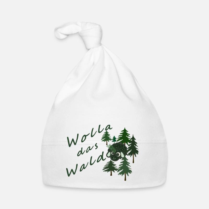 Wolla das Waldschaf! - Baby Bio-Mütze - Weiß