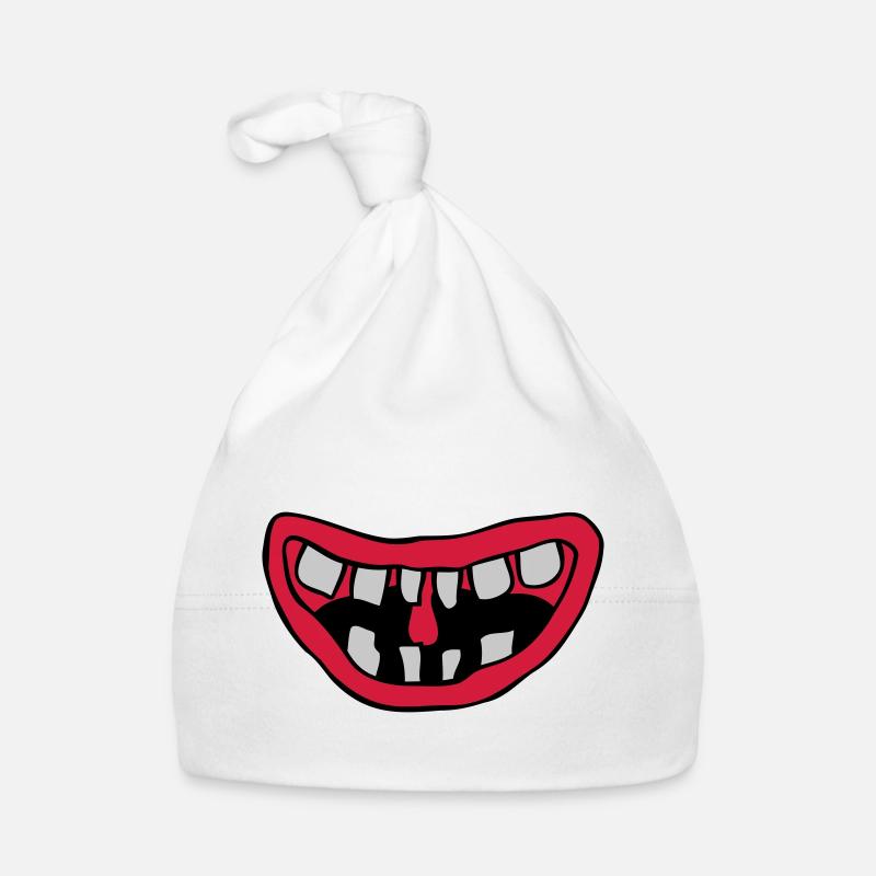 Conception de la bouche de monstre rieur Bonnet bio Bébé