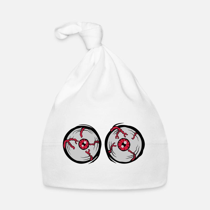 Crazy Horror Monster Eyes Organic Baby Cap