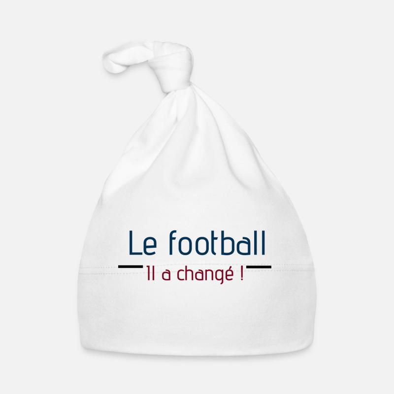 Le football il a changé ! - Bonnet bio Bébé - blanc