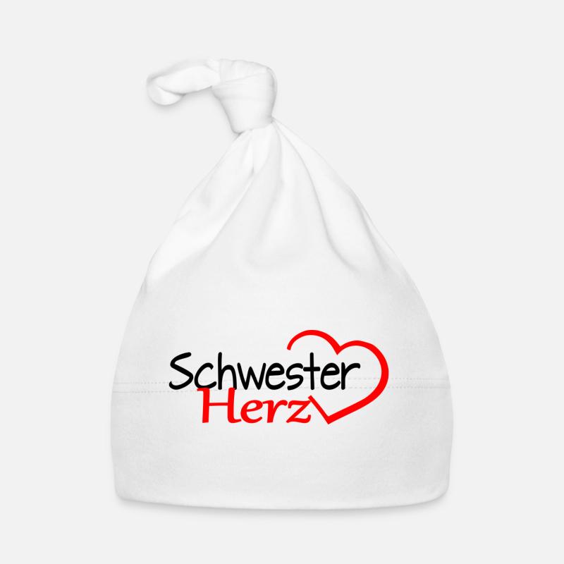 Schwester Herz Baby Bio-Mütze
