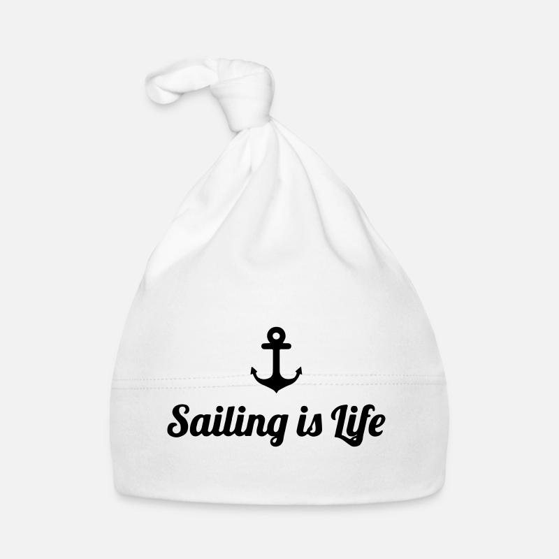 la voile, c’est la vie - Idée cadeau marin Bonnet bio Bébé
