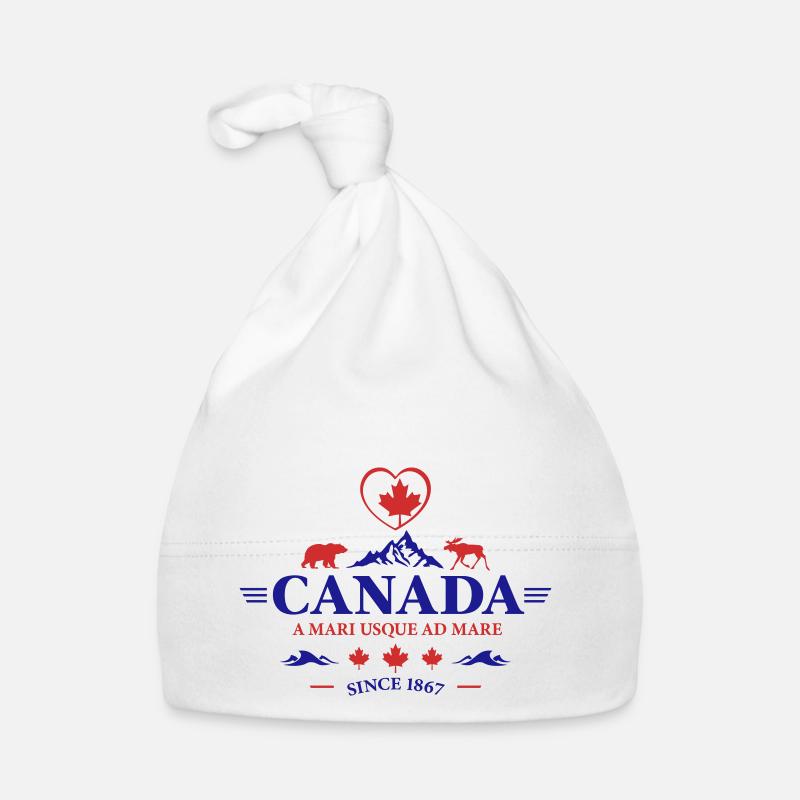 Kanada Vancouver Montreal Toronto Maple Leaf Bären - Baby Bio-Mütze - Weiß