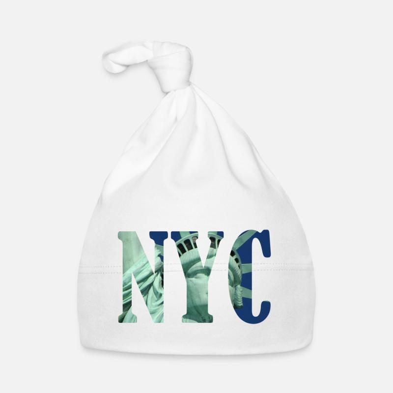 Typographie de New York avec la Statue de la Liberté Bonnet bio Bébé