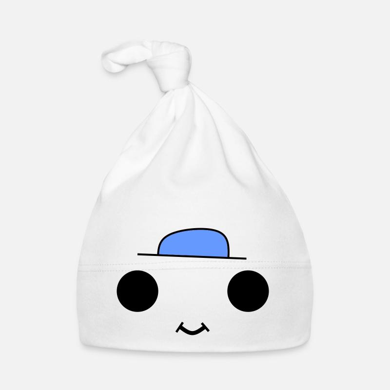 Cute face with a blue hat Baby Bio-Mütze