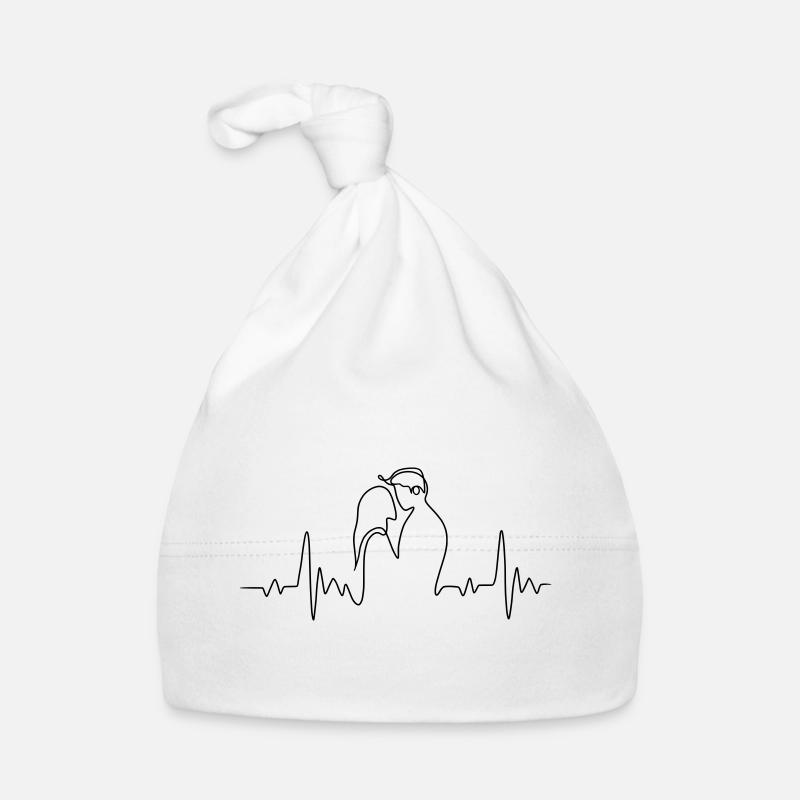 Heartbeat Amour - Bonnet bio Bébé - blanc