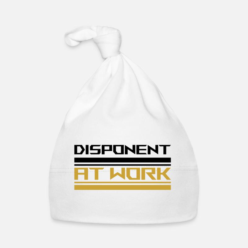 Disponent at work black Cappellino ecologico per neonato