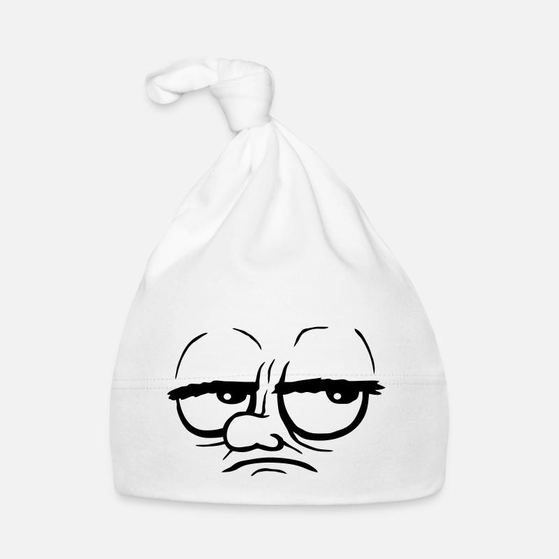 Eyes rolling cartoon annoyed Organic Baby Cap