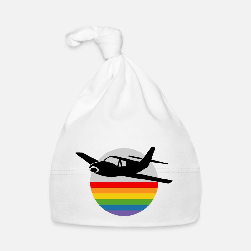 Regenbogen Flugzeug Baby Bio-Mütze