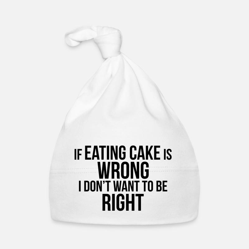 MANGER DU GÂTEAU EST JUSTE Bonnet bio Bébé