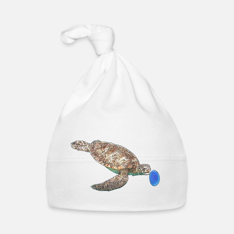 Tortue verte Bonnet bio Bébé